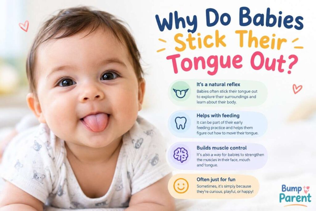 Babies Stick Their Tongue Out